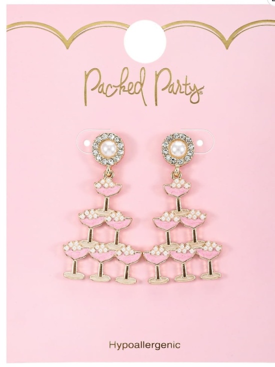 Jewelry - Champagne Glass Drop Earrings